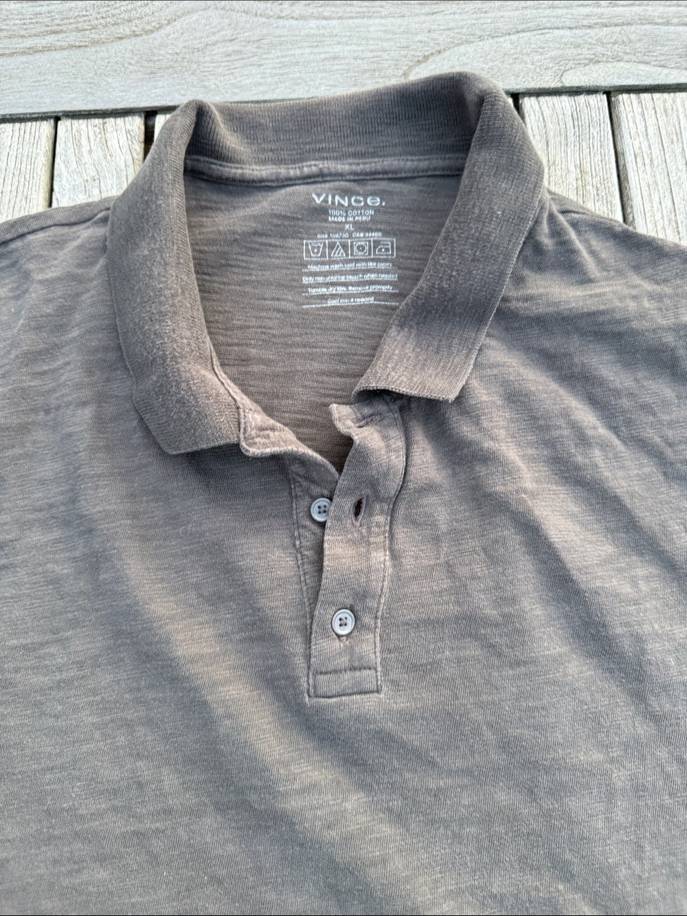Vince Men's Slate Gray Cotton Polo